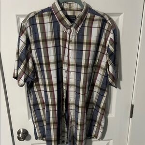 Vintage 90’s Casual Red and Blue Button Down Shirt